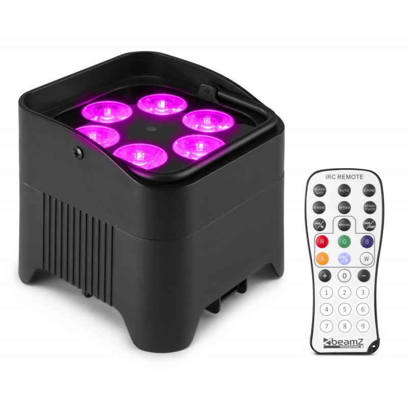 BeamZ BBP96S Foco PAR LED Uplight con bateria 6x 12W WDMX