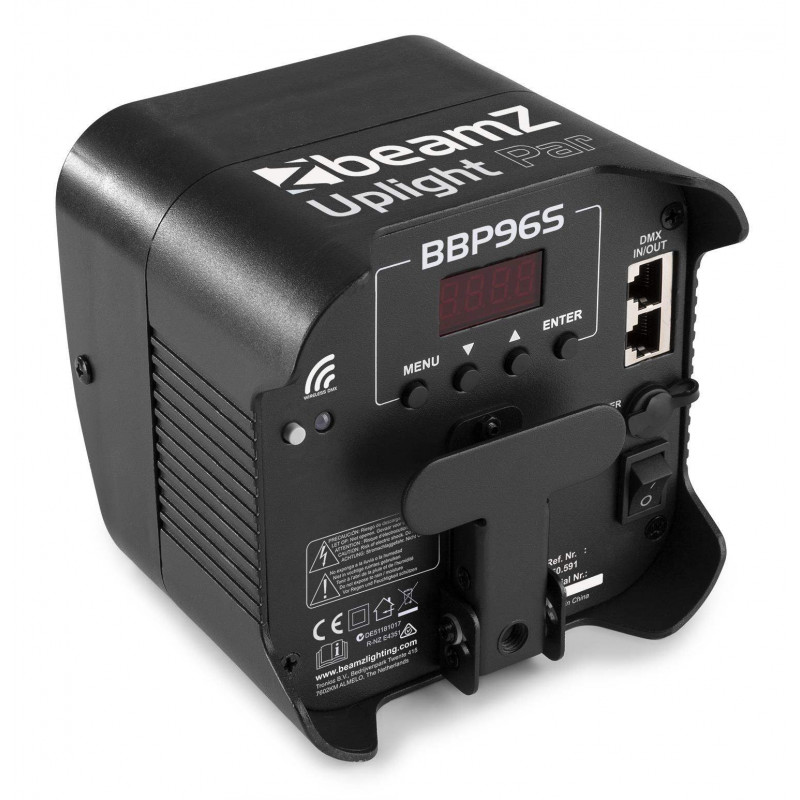 BeamZ BBP96S Foco PAR LED Uplight con bateria 6x 12W WDMX