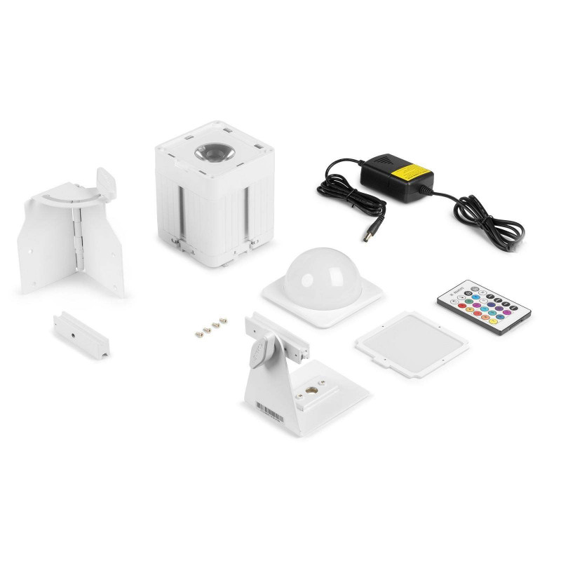 KUBE20WH Foco Led wash a batería linkeable Exterior Blanco.