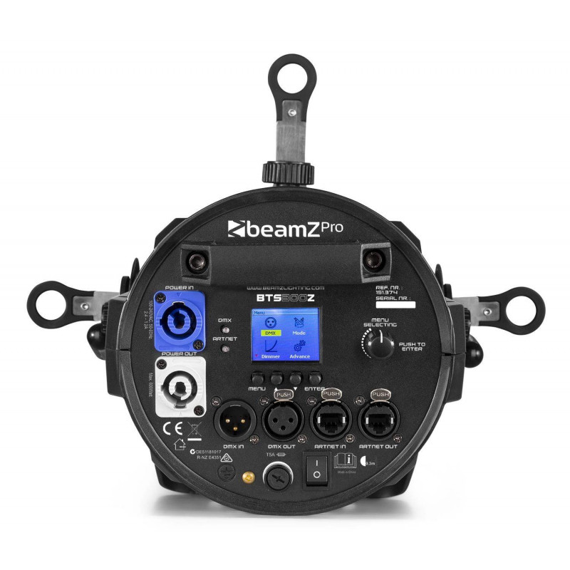 BeamZ BTS300Z LED Cañón spot con zoom 300W Blanco Cálido