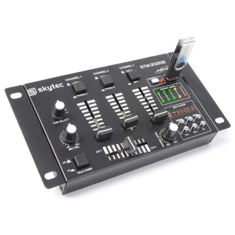 VONYX STM-3020B Mezclador DJ de 6 canales con USB/MP3 discoteca.