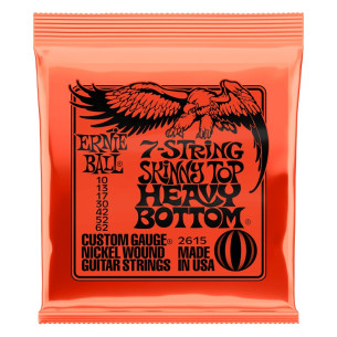 Juego de 7 cuerdas para Guitarra Eléctrica ERNIE BALL Skinny Top Heavy Bottom 2615 010-062