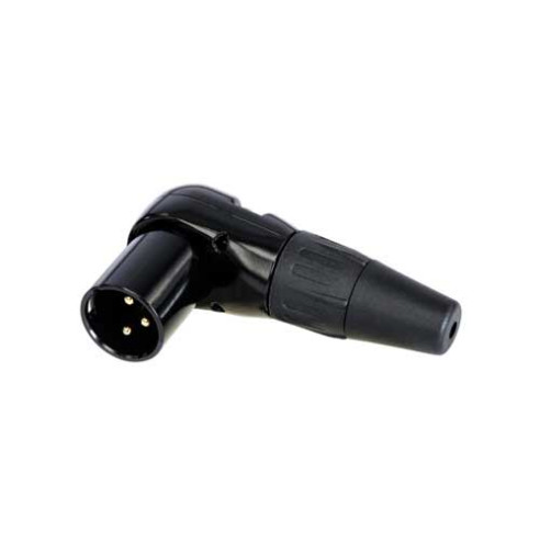 CONECTOR XLR 3P MACHO ACODADO RC3MR-B