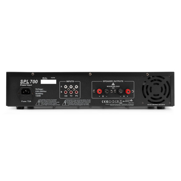 Skytec SPL700EQ  Amplificador 2x 350W con ecualizador