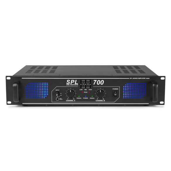 Skytec SPL700EQ  Amplificador 2x 350W con ecualizador