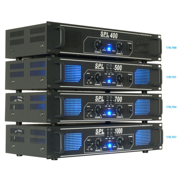 Skytec SPL1000 EQ Amplificador 2x 500W con ecualizador