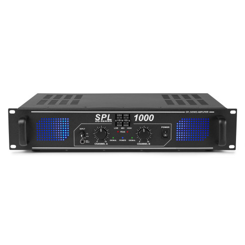 Skytec SPL1000 EQ Amplificador 2x 500W con ecualizador