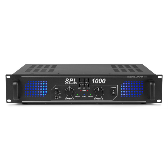 Skytec SPL1000 EQ Amplificador 2x 500W con ecualizador