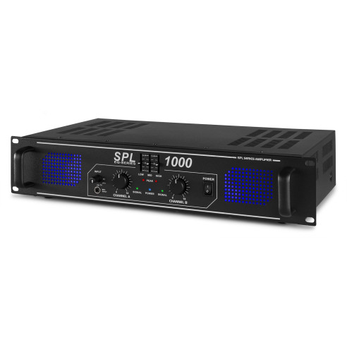 Skytec SPL1000 EQ Amplificador 2x 500W con ecualizador