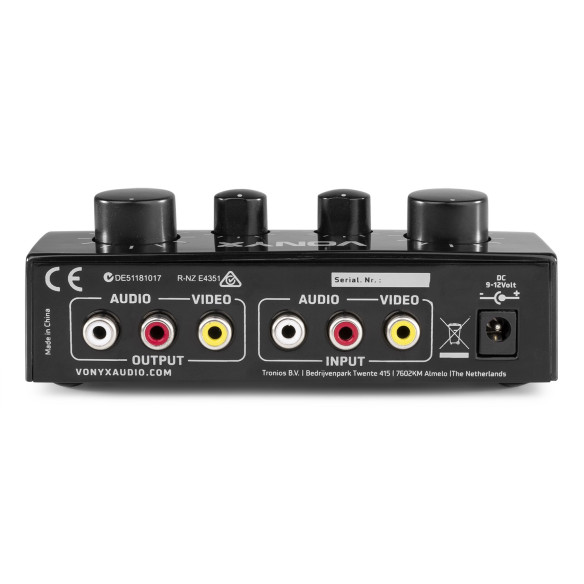 AV430B Controlador micrófonos Karaoke Negro