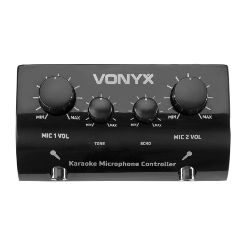 AV430B Controlador micrófonos Karaoke Negro