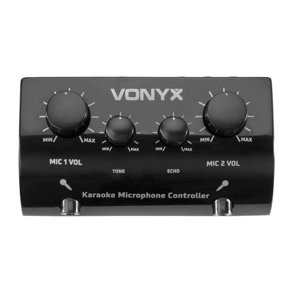 AV430B Controlador micrófonos Karaoke Negro
