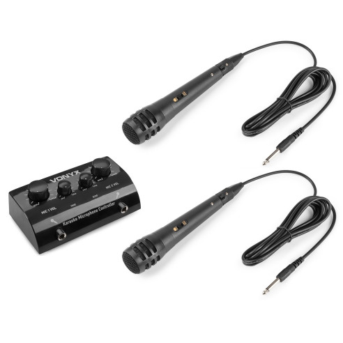 AV430B Controlador micrófonos Karaoke Negro