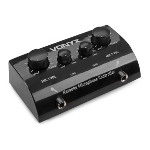 AV430B Controlador micrófonos Karaoke Negro