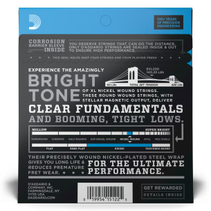 D' Addario EXL220 NICKEL Juego Cuerdas Bajo Eléctrico 40-95