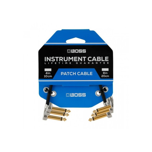 BOSS BPC-4/3 Pack 3 Cables Conexiçon Pedales 10cm