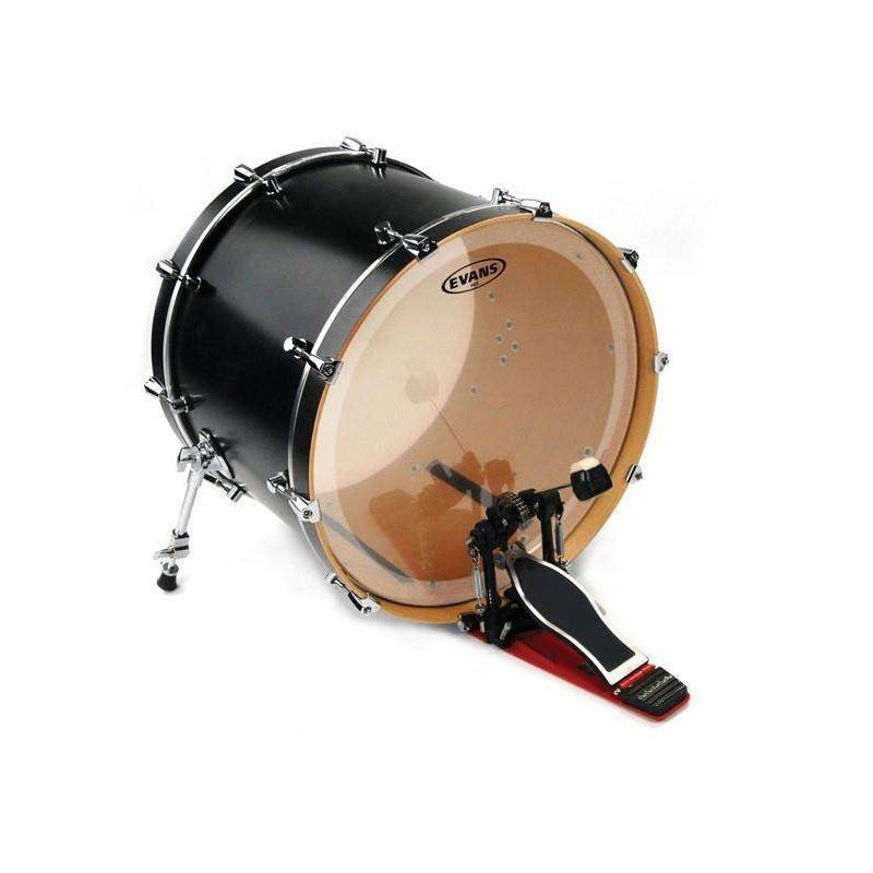 Parche de bombo batidor de 26" Evans BD26GB4 EQ4 Transparente con ERing de 1 capa.