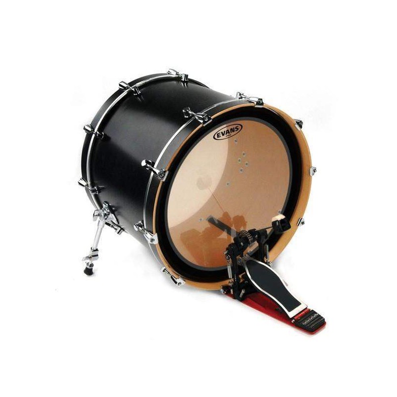 Parche batidor para bombo de 24" Evans BD24EMAD de una capa de 10mil y Emad externo.