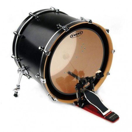 Parche batidor transparente para bombo de 18" Evans BD18EMAD2 de 2 capas con mufle externo. Parche batidor transparente para bombo de 18" Evans BD18EMAD2 de 2 capas con mufle externo.