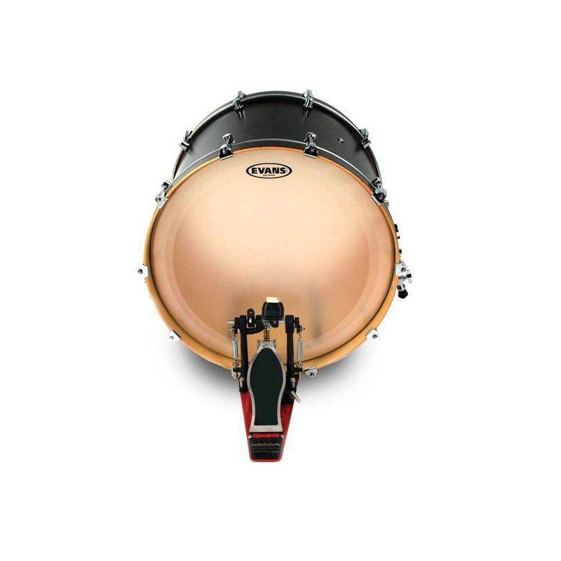 Parche para bombo batidor de 18" Evans BD18GB3C EQ3, coated, con E-ring, muffle y 2 capas.