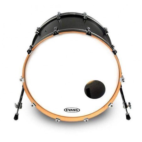 Parche de bombo Resonante de 22" Evans BD22RGCW EQ3 coated, con ERing y orificio de 5" Parche de bombo Resonante de 22" Evans BD22RGCW EQ3 coated, con ERing y orificio de 5"