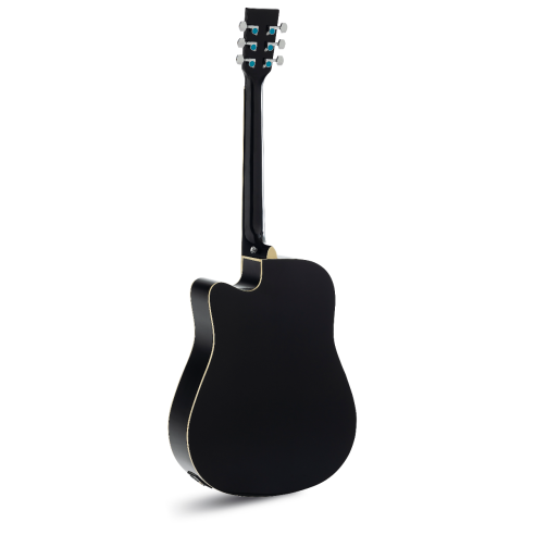 Tennessee Guitarra Acústica Dreadnought Negra Mate 