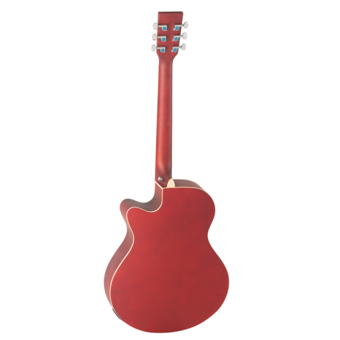 Indiana Guitarra Acústica Mini Jumbo Rojo Mate