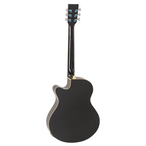 Indiana Guitarra Acústica Mini Jumbo Negro Brillo