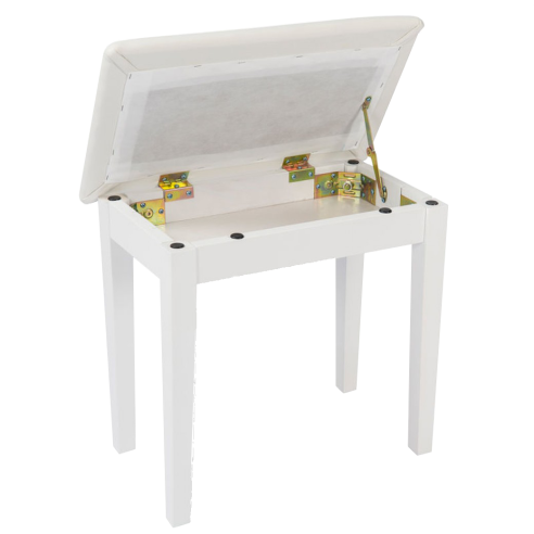 BPRA007 BANQUETA PIANO Fija, Blanco mate, con cajón