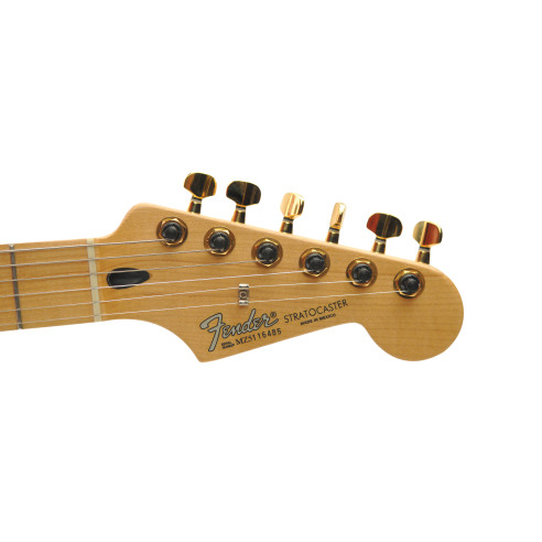 Clavijas D'Addario con corte de cuerda automático, configuración 6 en línea, color dorado.