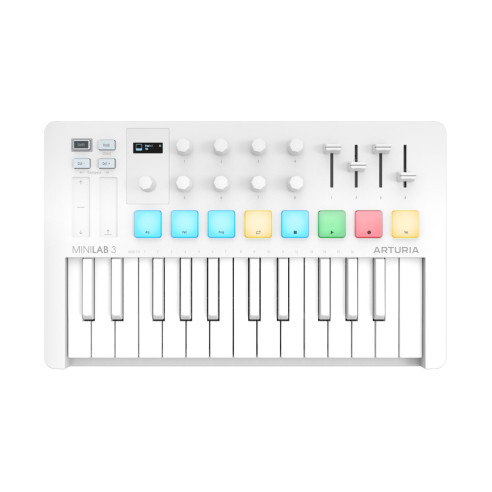 MINILAB 3 ALPINE WHITE Controlador MIDI USB Compacto