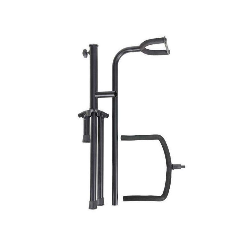 Adam Hall  SGS101 Soporte de guitarra para suelo, color negro, altura del portamastil regulable.