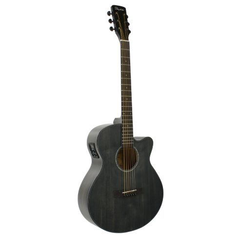 GADSTBK Guitarra Acústica Mini Jumbo Negro 