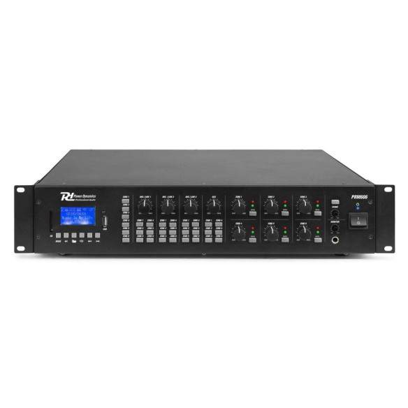 Power Dynamics PRM606 Amplificador matrix de 6 Zonas 360W línea de 100v