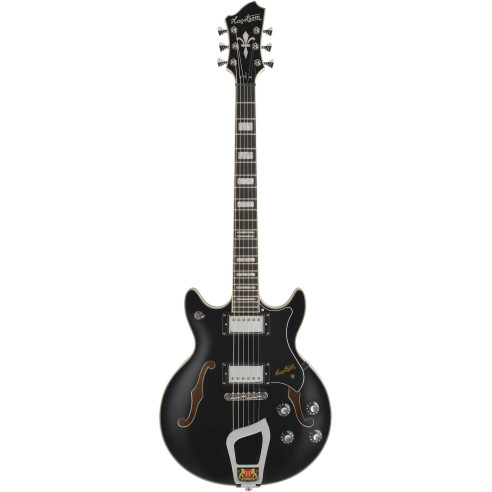 ALVAR BLACK Guitarra Eléctrica Semi-Hollow negra