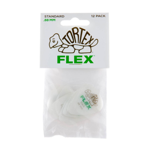 Pack 12 Púas Tortex Flex Standard 0,88mm