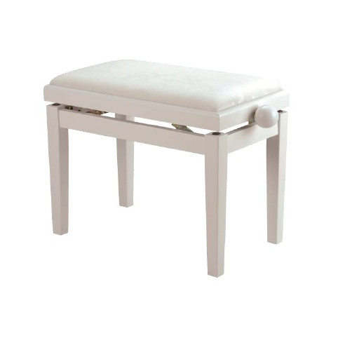 PB007 BANQUETA PIANO Regulable, Blanco Mate 