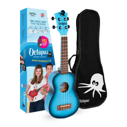 OCTOPUS UK-205LBB Ukelele Soprano Azul Cielo Burst