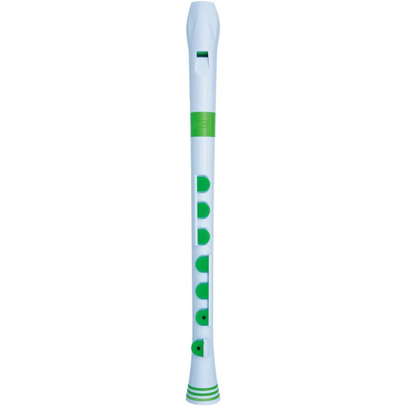NUVO RECORDER+ Flauta Dulce Plástico Dig. Alemana Blanca/Verde