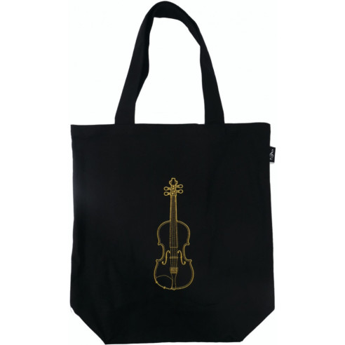 Bolsa Tote Bag Violín B-3055 Negra