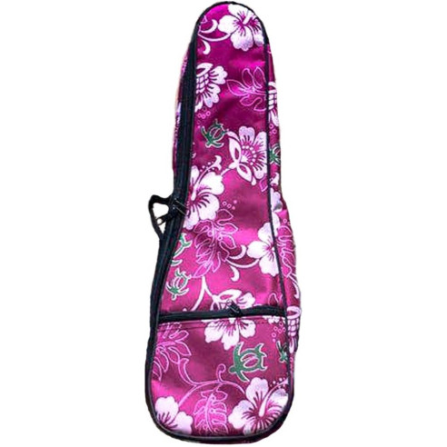 Funda Ukelele Soprano Floral Rosa