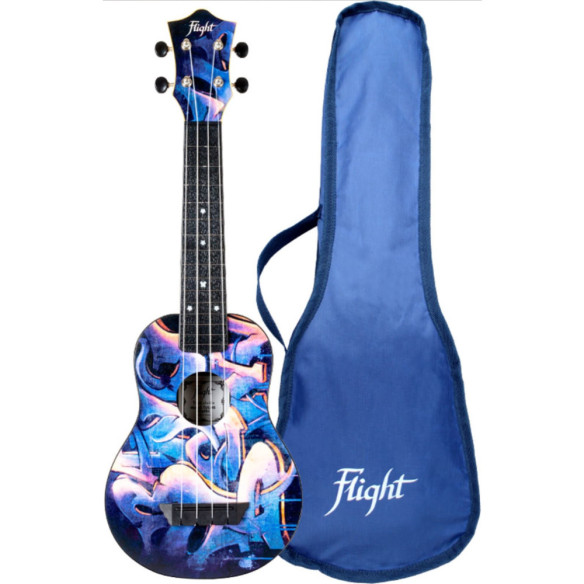Flight TUS-40 Ukelele Soprano Travel Graffiti