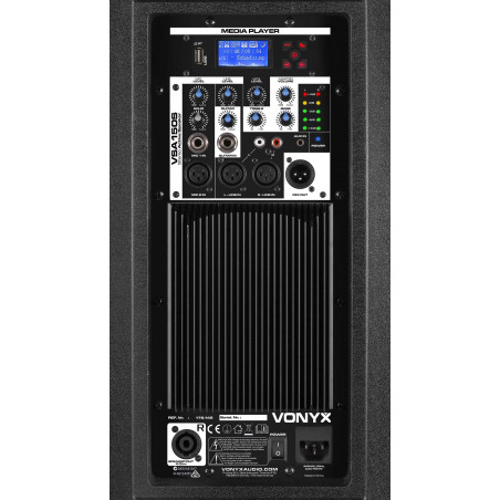 VONYX VSS150S Conjunto de 2 altavoces autoamplificados 15" 1000 W