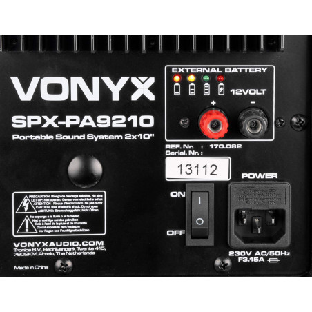 Compra SPX-PA9210 Sistema Portátil Sonido online | MusicSales